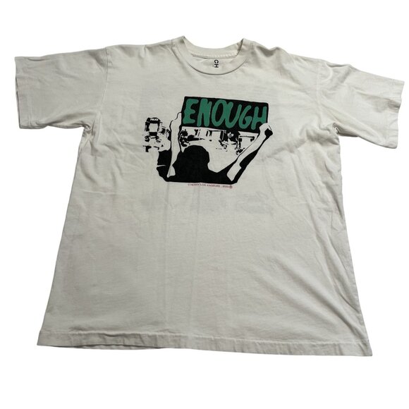 Cherry LA Enough T-Shirt in White - Picture 1 of 3